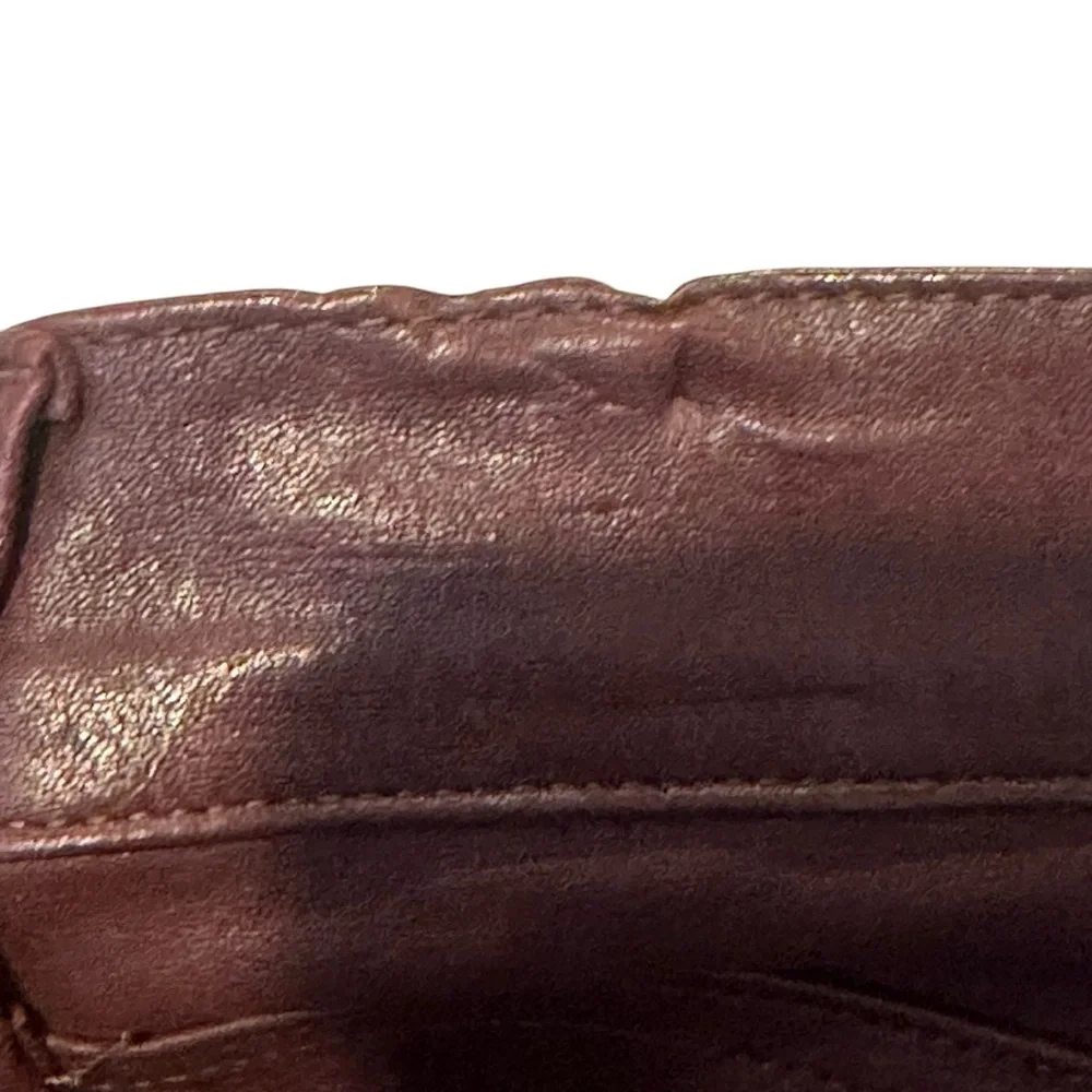 (Sold)RAG & BONE "THE LEATHER SKINNY" W1602L038DBL Women Size 26 WASHED BURGUNDY - Picture 12 of 12